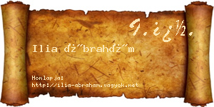 Ilia Ábrahám névjegykártya